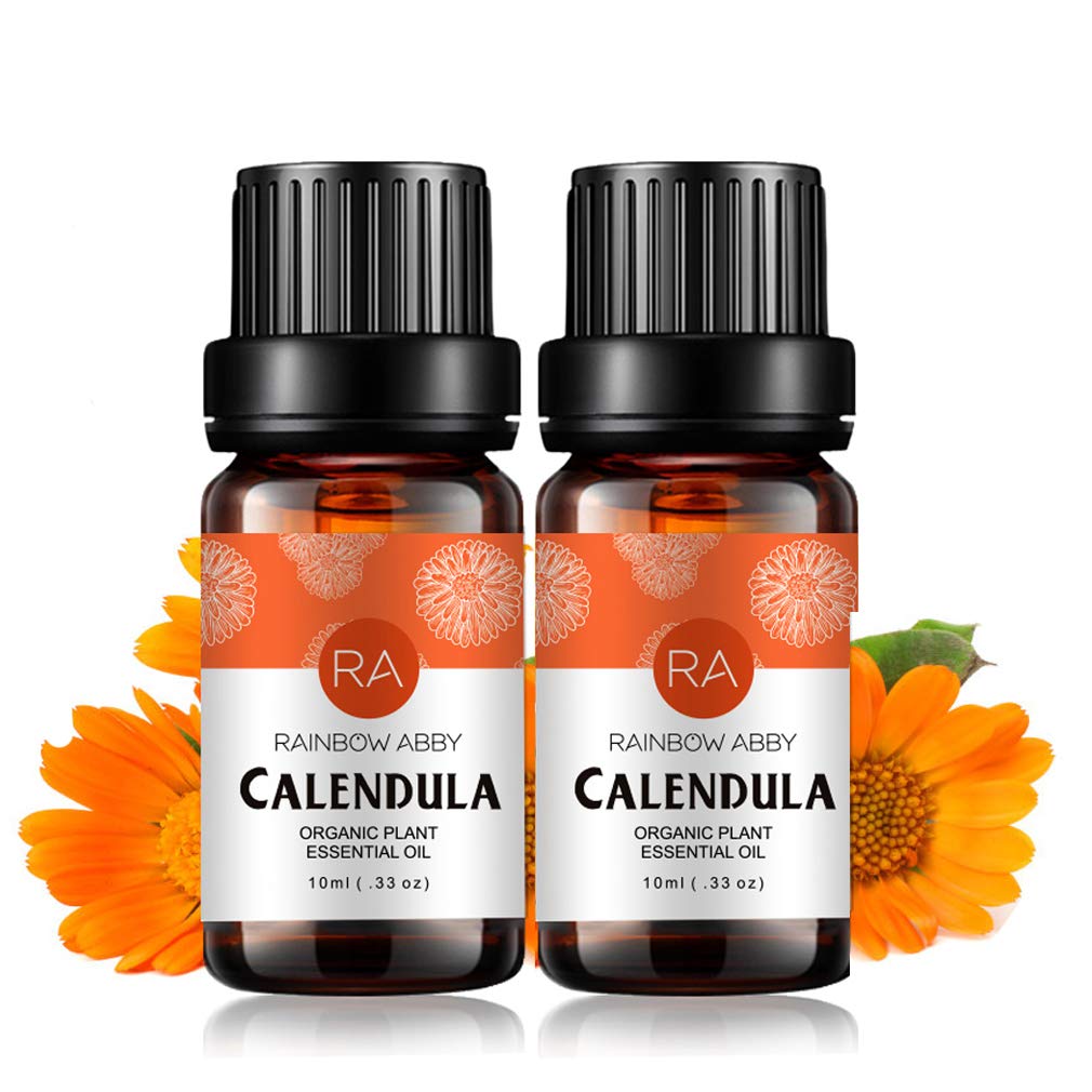 RAINBOW ABBY Calendula: botella de aceite esencial para difusor y cuidado de la piel