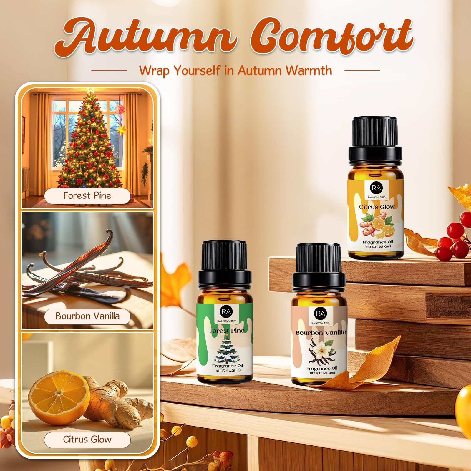 RAINBOW ABBY Harvest Spice, botella-derrame cosecha para crear ambiente cálido