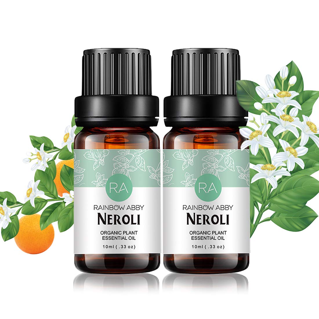 RAINBOW ABBY Neroli, botella de 10 ml, aroma floral para difusor relajante.