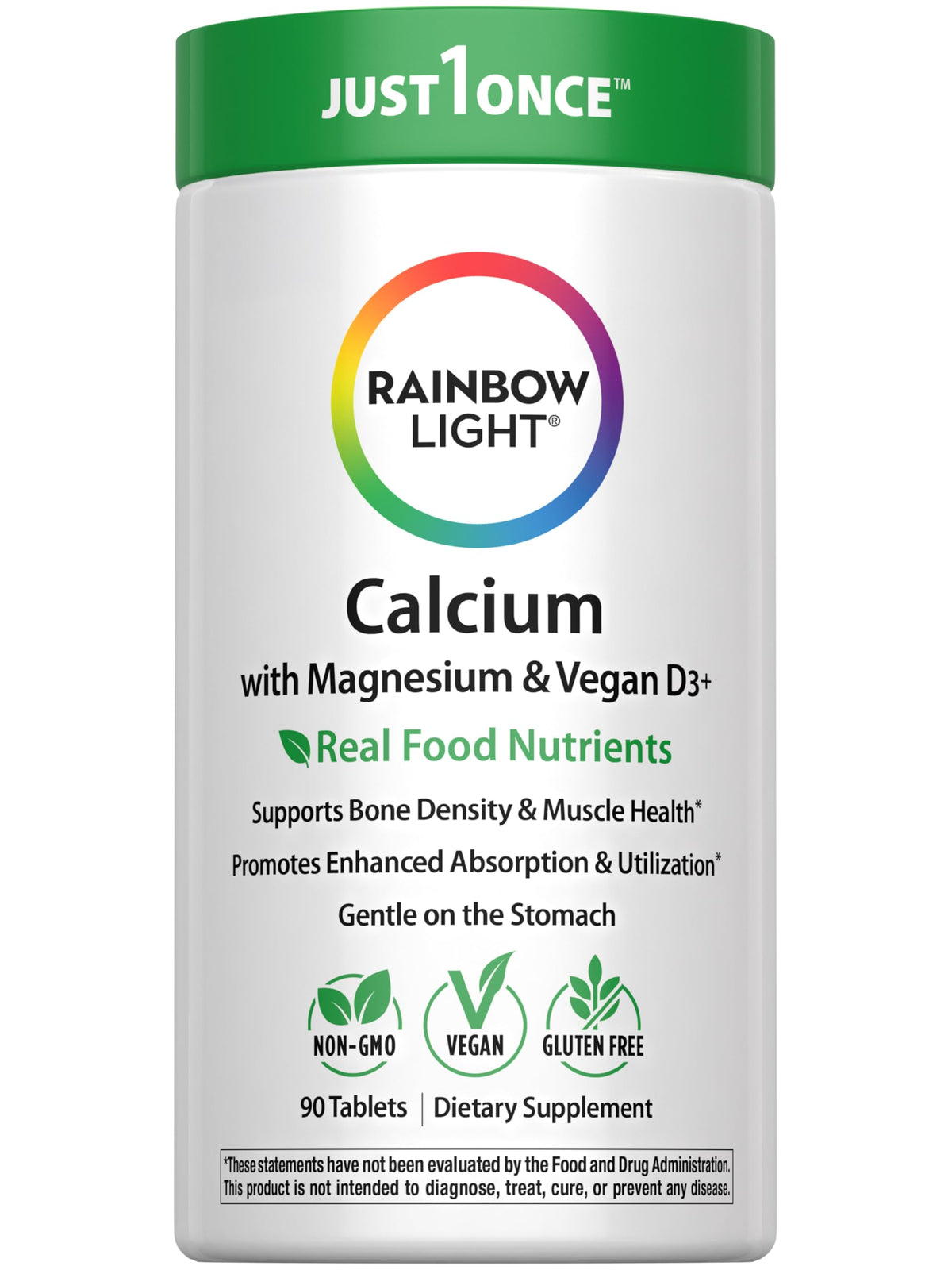 Rainbow Light Calcio-Magnesio-D3 en botella: apoyo a huesos y movilidad diaria.