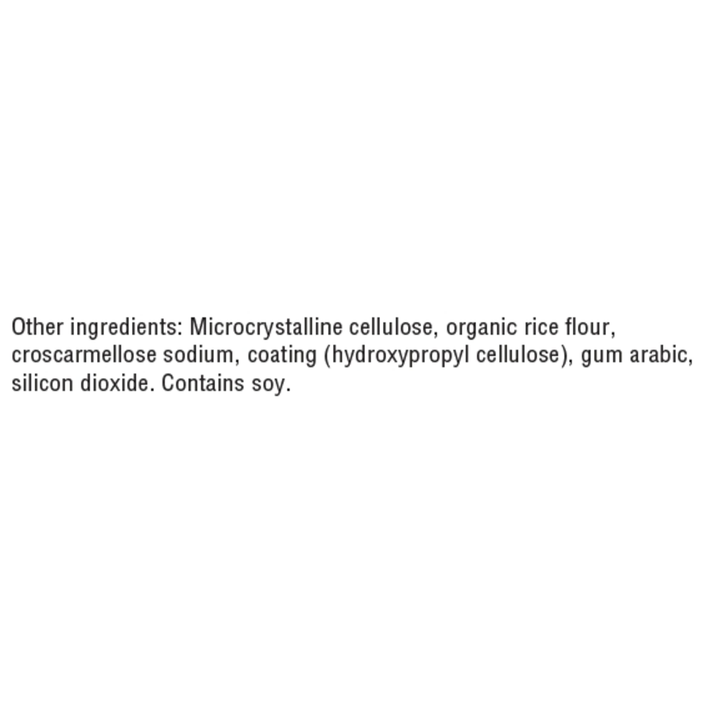 Rainbow Light Hierro Completo Mini-Tabletas, etiqueta nutricional legible, ingredientes a base de plantas