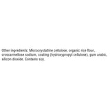 Rainbow Light Hierro Completo Mini-Tabletas, etiqueta nutricional legible, ingredientes a base de plantas