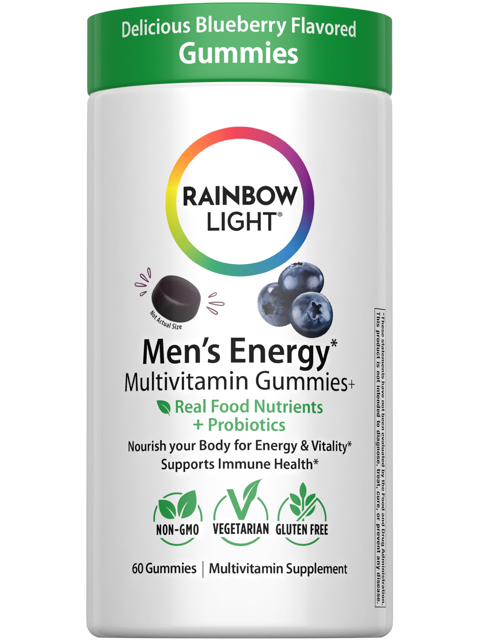 Rainbow Light Hombres Energía: gomitas en bote para energía diaria