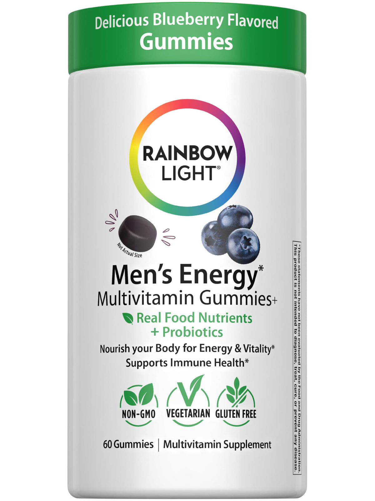 Rainbow Light Hombres Energía: gomitas en bote para energía diaria