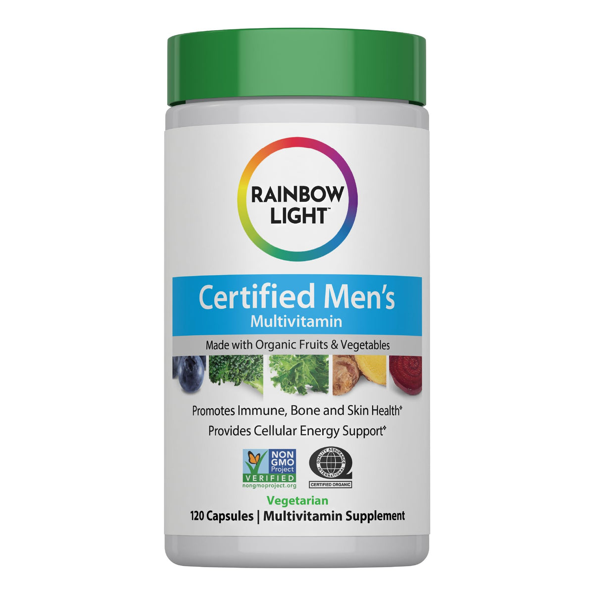 Rainbow Light para hombres: cápsulas de multivitamínico diario que apoyan la inmunidad.