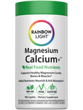 Rainbow Light Magnesio-Calcio: tabletas en mano, apoyo a músculos y huesos para el día a día