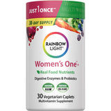 Rainbow Light Mujer One Plus empaque: suplemento con nutrientes de alimentos reales.