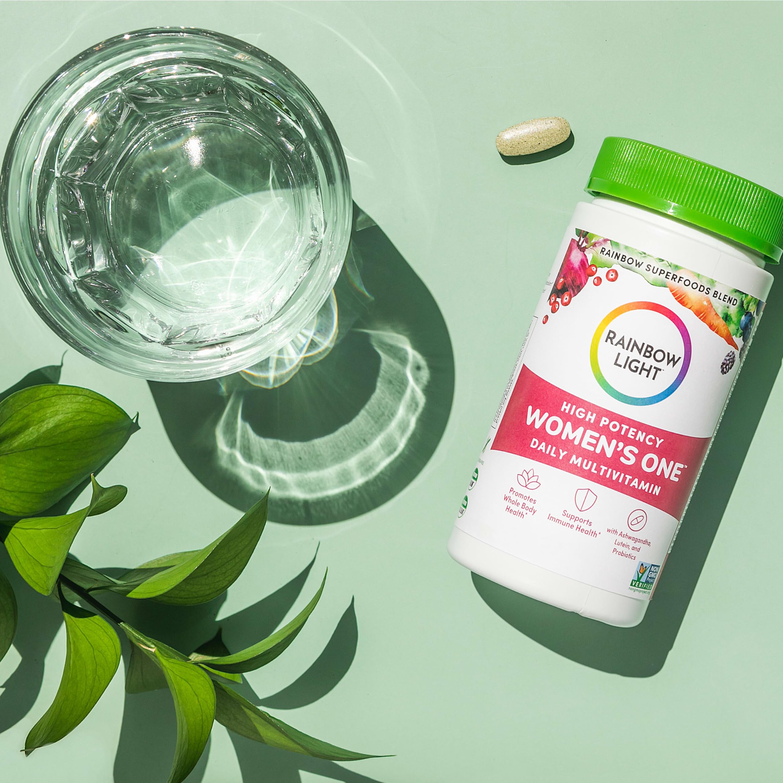 Rainbow Light Multivitamin Women’s One, dosis diaria fácil de medir.