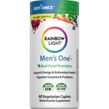 Rainbow Light Multivitamina para Hombres One Plus: frasco frontal y atractivo visual