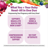 Rainbow Light Prenatal DHA ingredientes clave visibles para una dieta equilibrada.