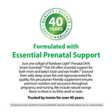 Rainbow Light Prenatal DHA: cápsulas libres de gluten y no-GMO para dieta consciente.