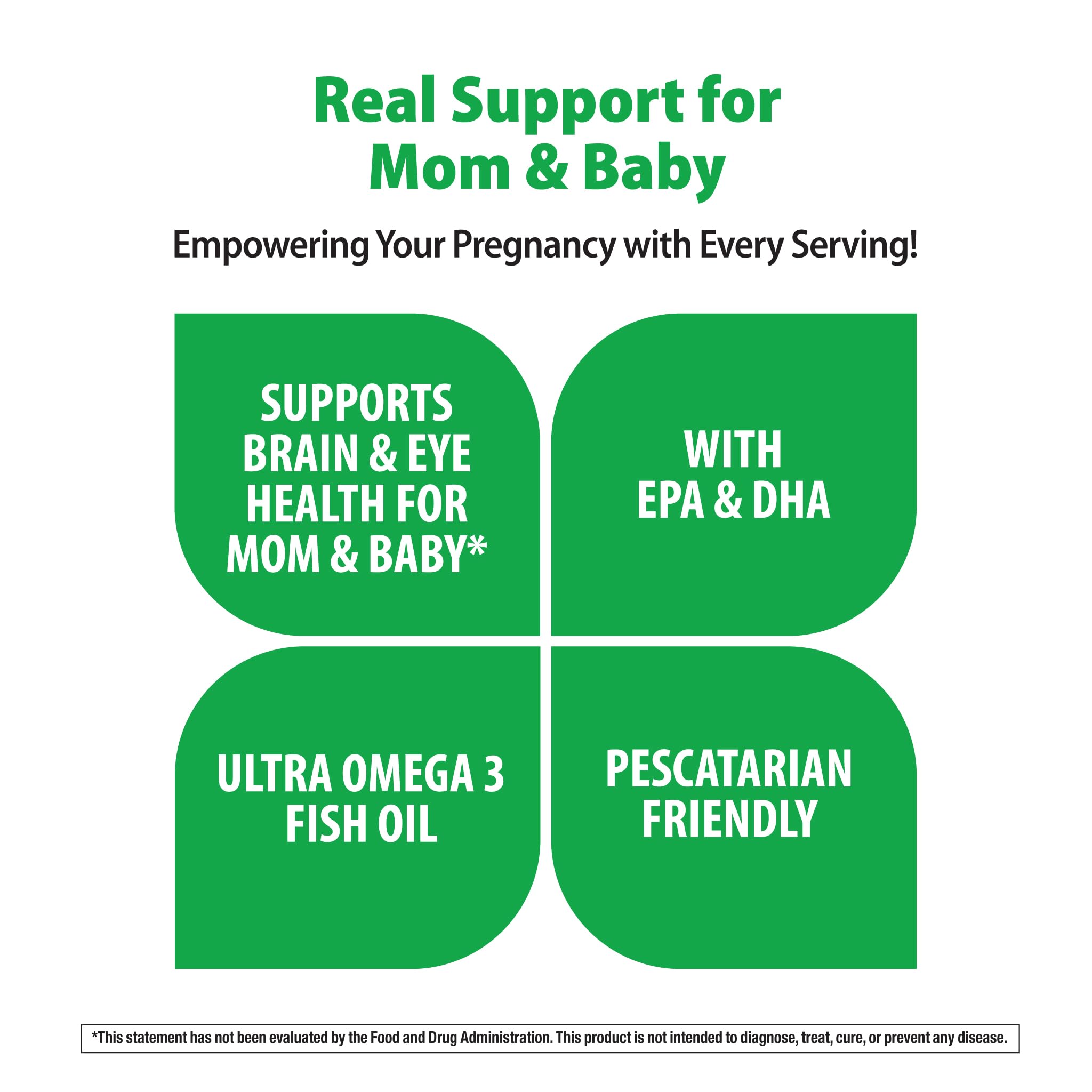 Rainbow Light Prenatal DHA: sabor neutro y sin olor para mayor comodidad.