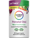 Rainbow Light Prenatal One frasco de cápsulas para nutrición diaria durante el embarazo.
