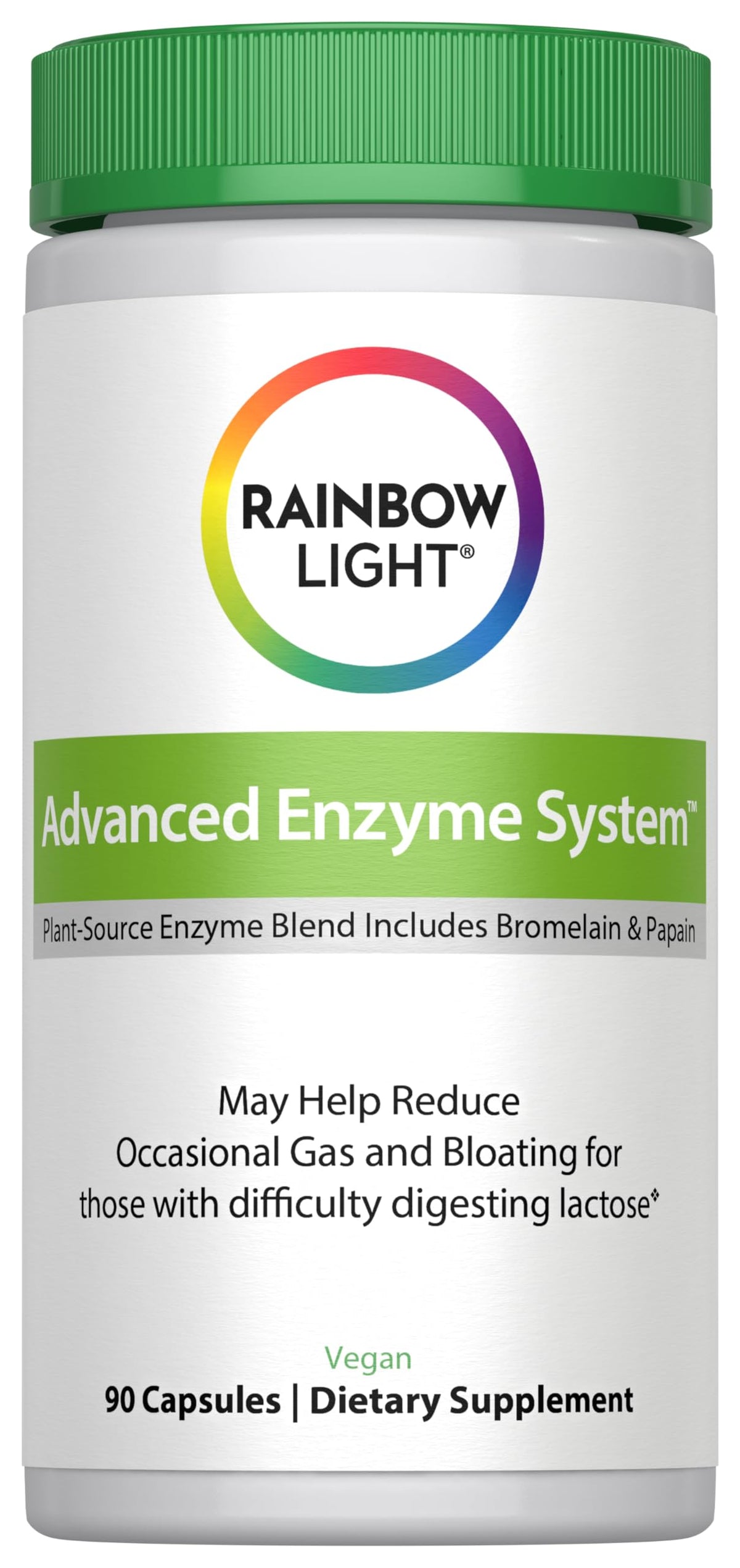 Rainbow Light sistema avanzado de enzimas: apoyo potencial a la digestión diaria