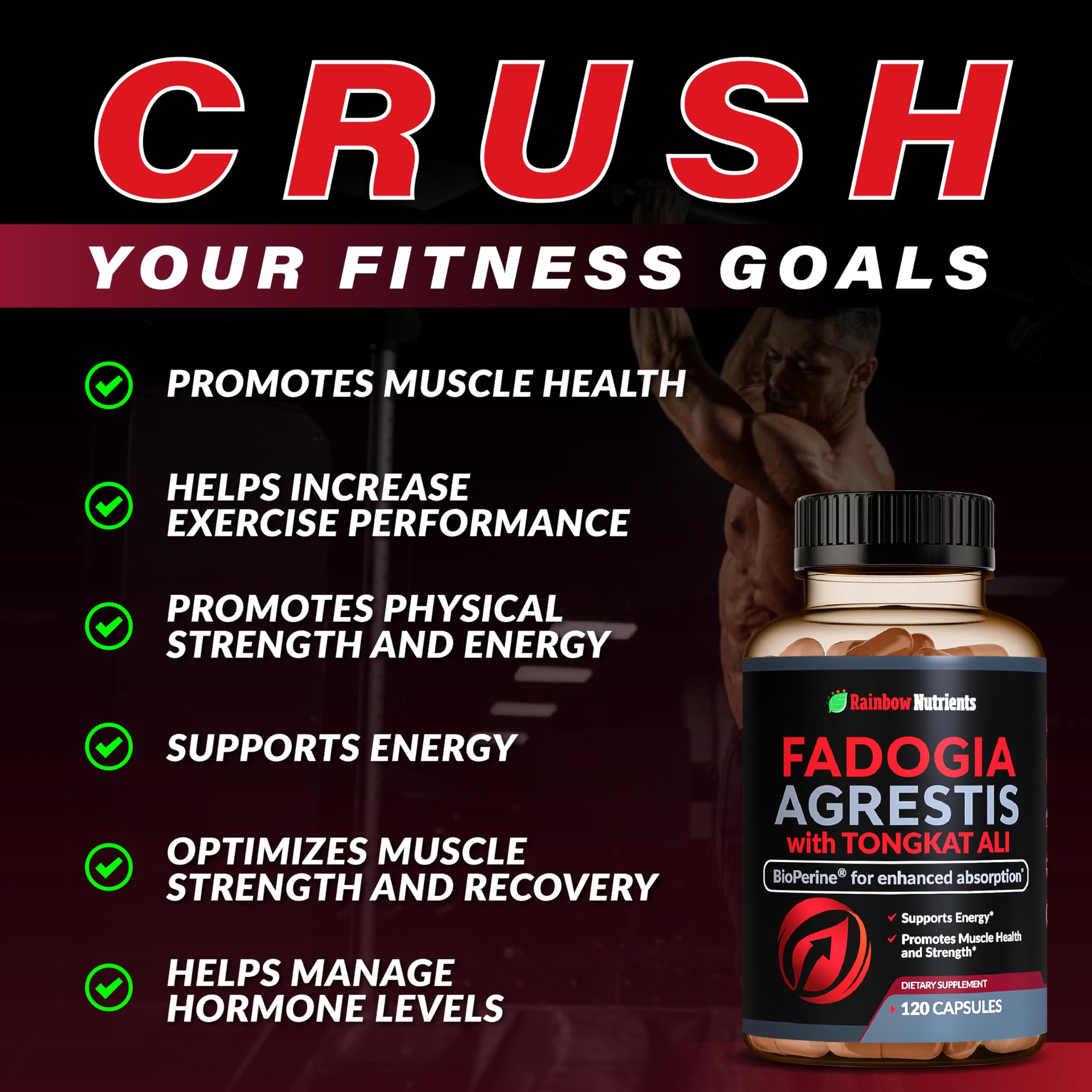 Rainbow Nutrients bioperine-absorcion-maxima-capsulas para mejor aprovechamiento de nutrientes.