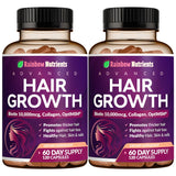 Rainbow Nutrients botella frontal para apoyar cabello y uñas saludables.