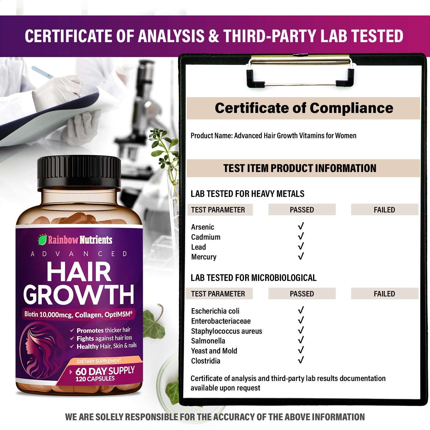 Rainbow Nutrients colageno, apoyo para piel y cabello.