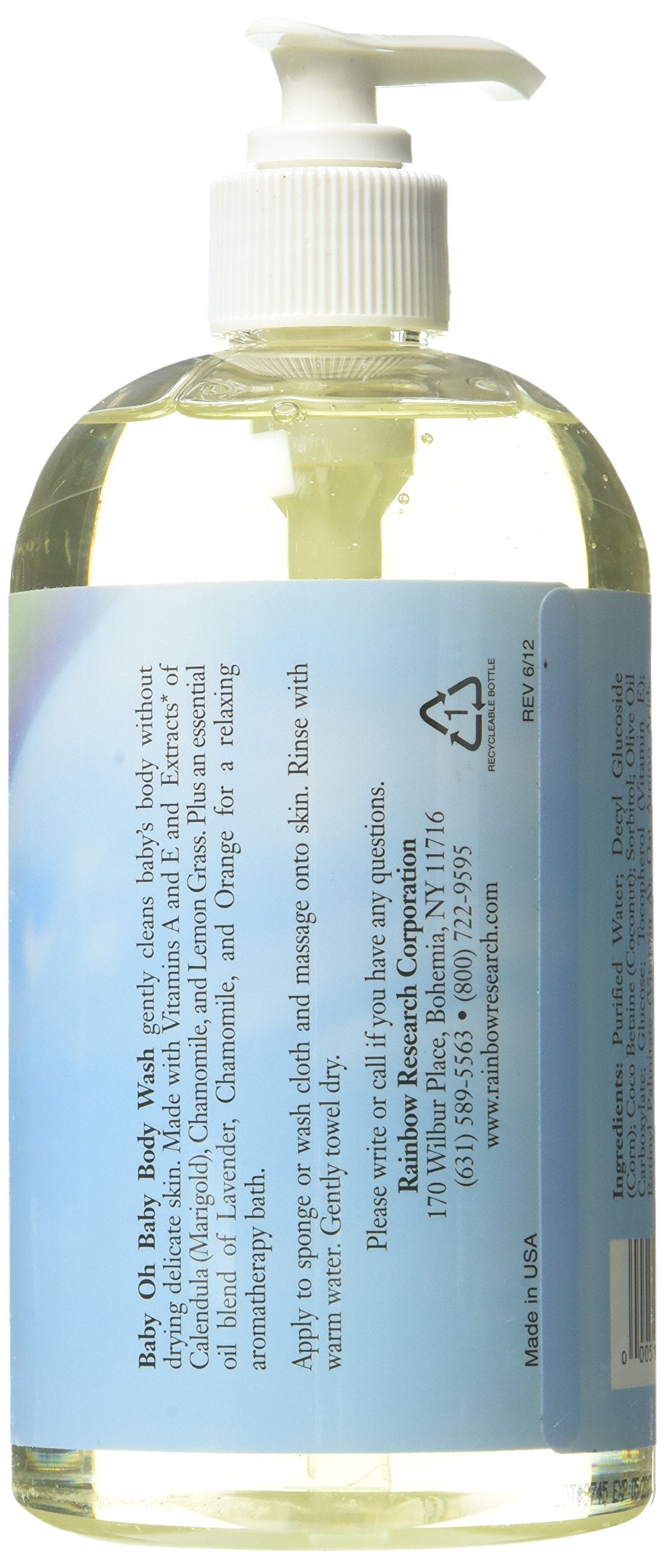 Rainbow Research Oh Baby: espuma suave con lavanda y camomila para baño relajante