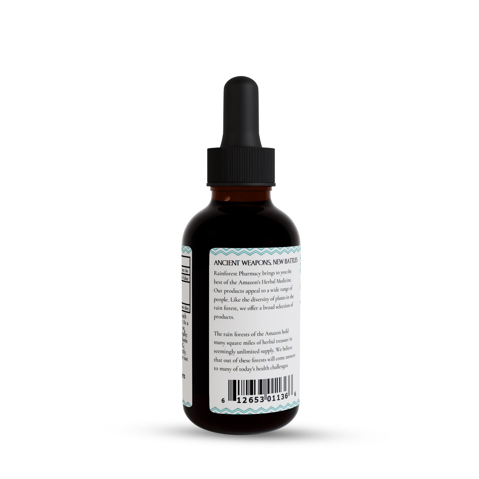 Rainforest Pharmacy Sangre de Drago, etiqueta de origen ecológico de Perú.