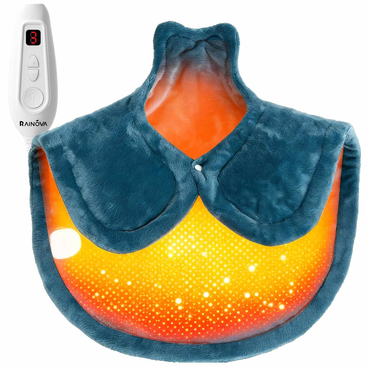 RAINOVA almohadilla calefactor para espalda, cuello y hombros, cobertura amplia