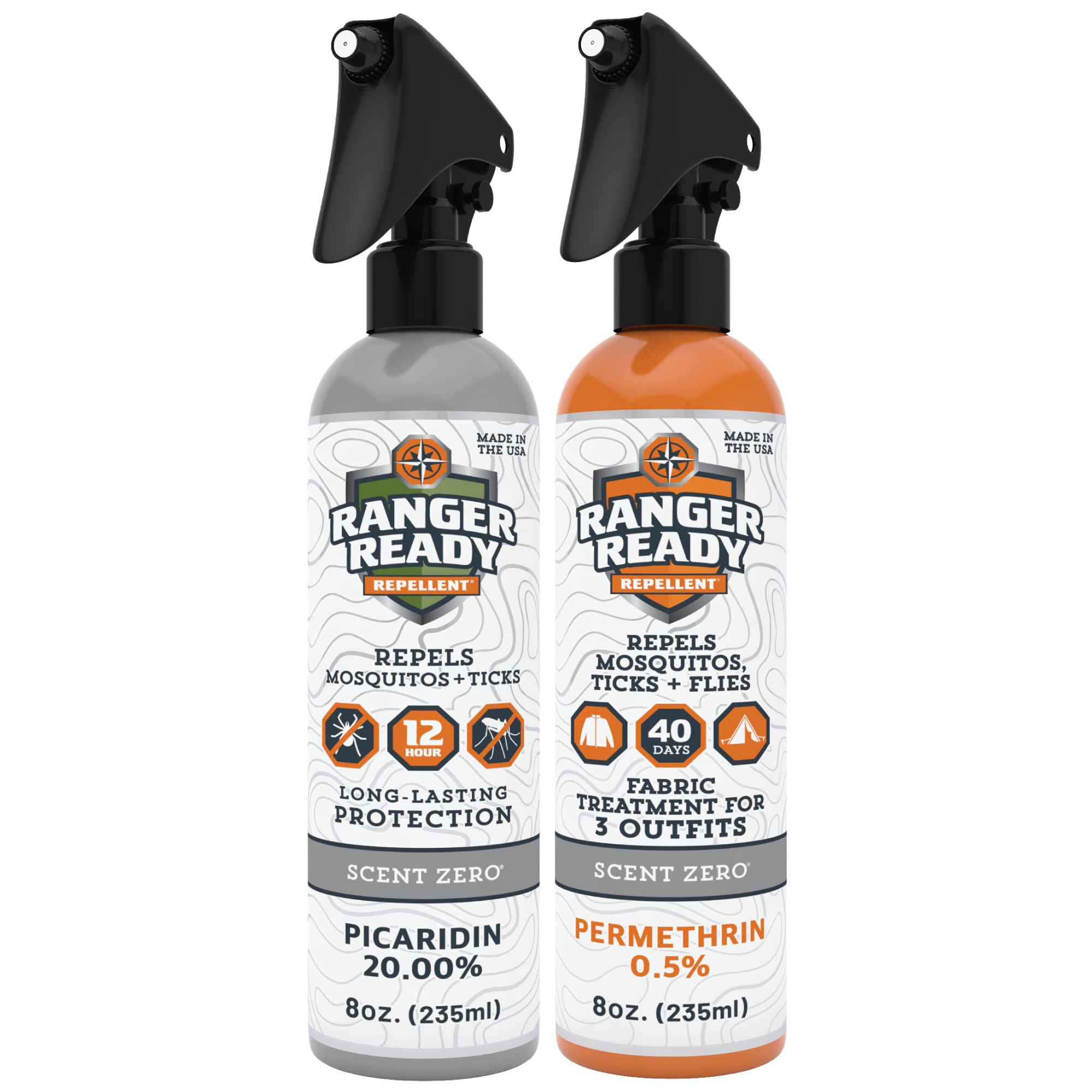 Ranger Ready P2Pak con Picaridin 20% para uso diario en la piel.