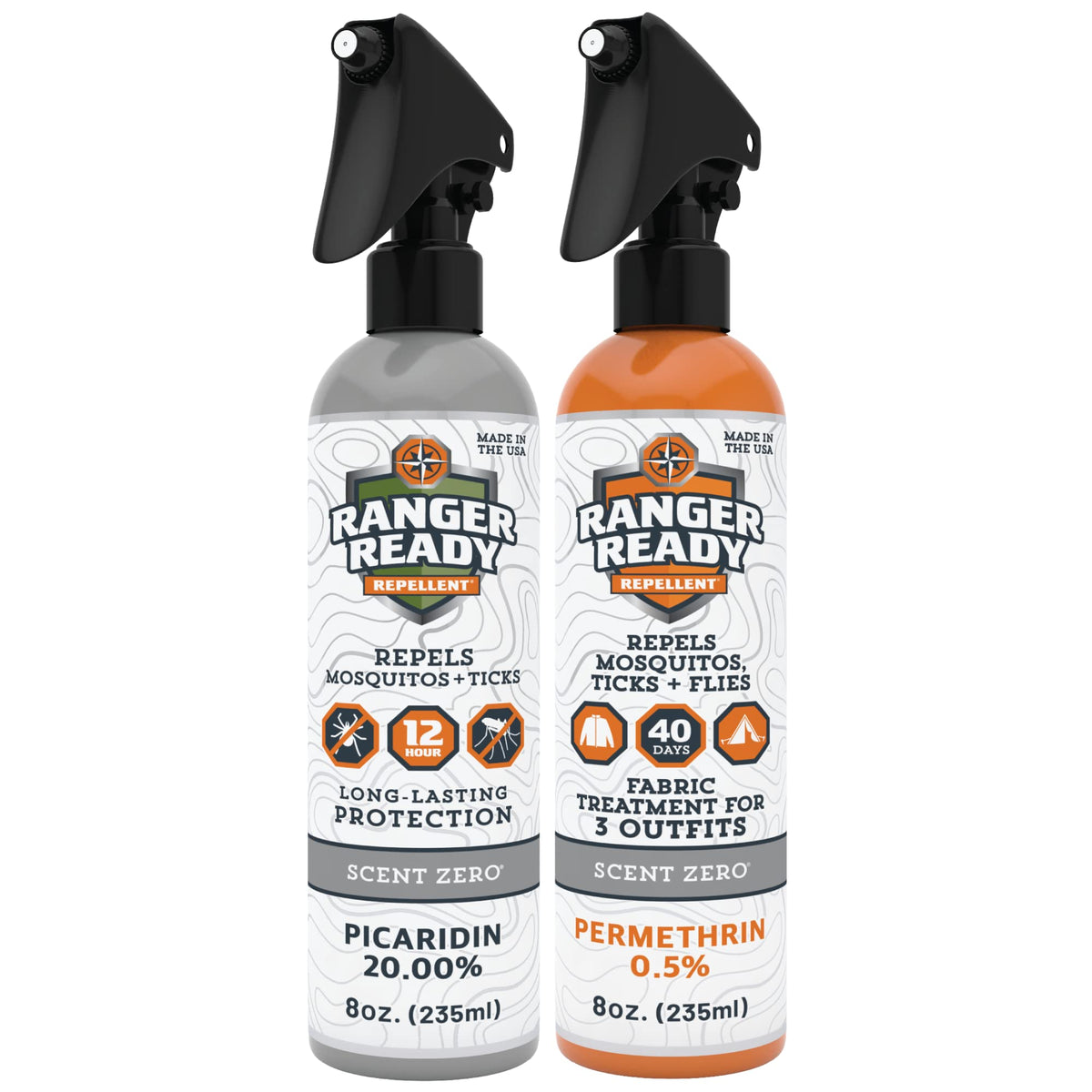 Ranger Ready P2Pak con Picaridin 20% para uso diario en la piel.