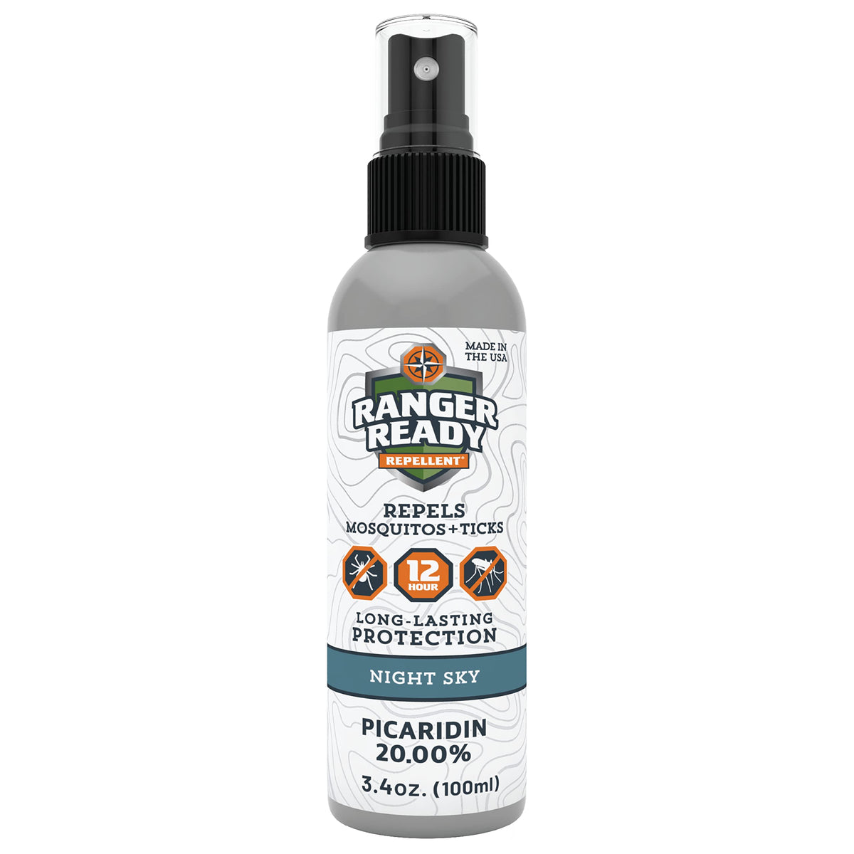 Ranger Ready Repellents Picaridin Night Sky, botella, protección duradera contra mosquitos