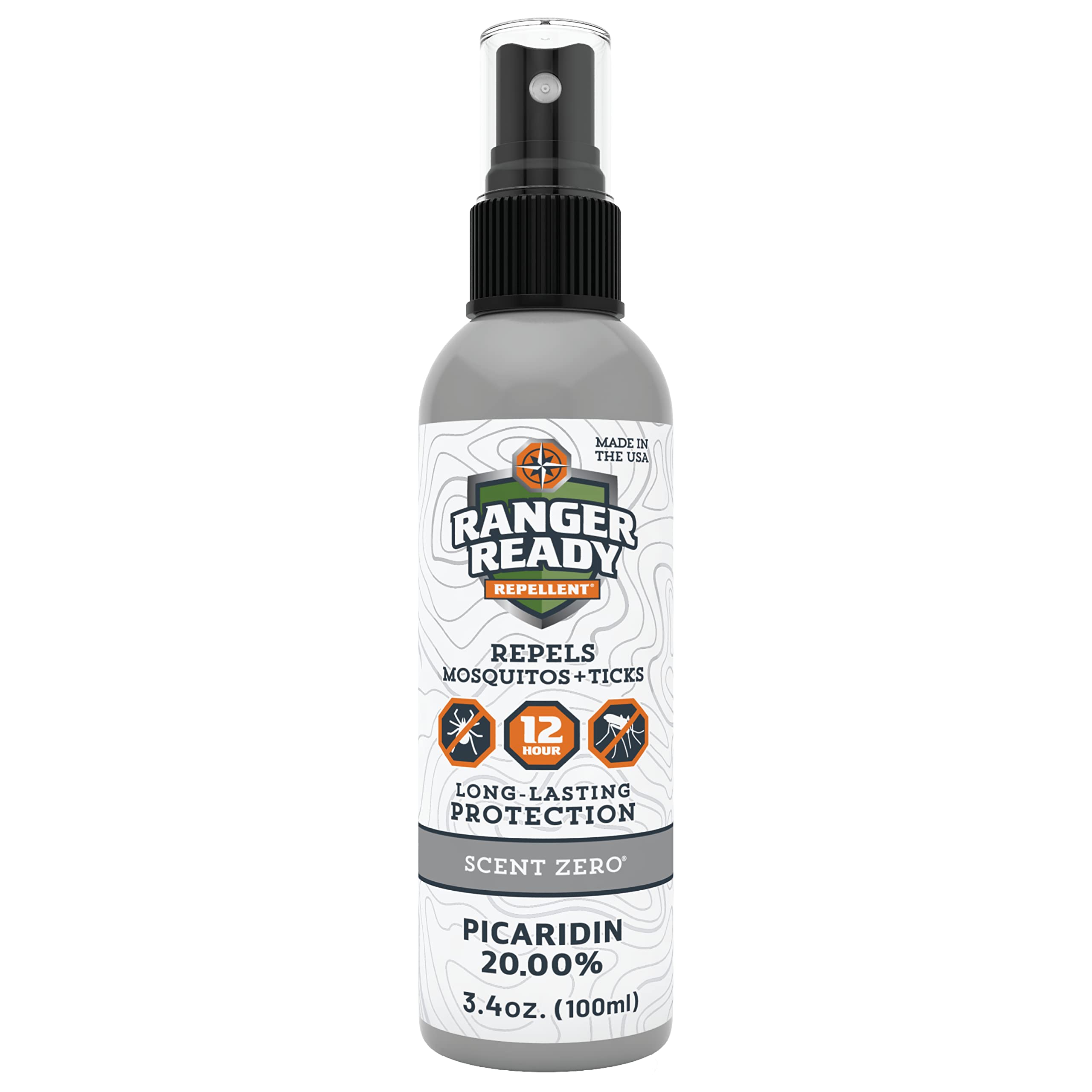 Ranger Ready Repellents Picaridin rociador en botella para protección duradera contra insectos.
