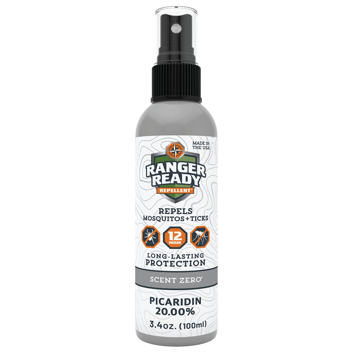 Ranger Ready Repellents Picaridin rociador en botella para protección duradera contra insectos.