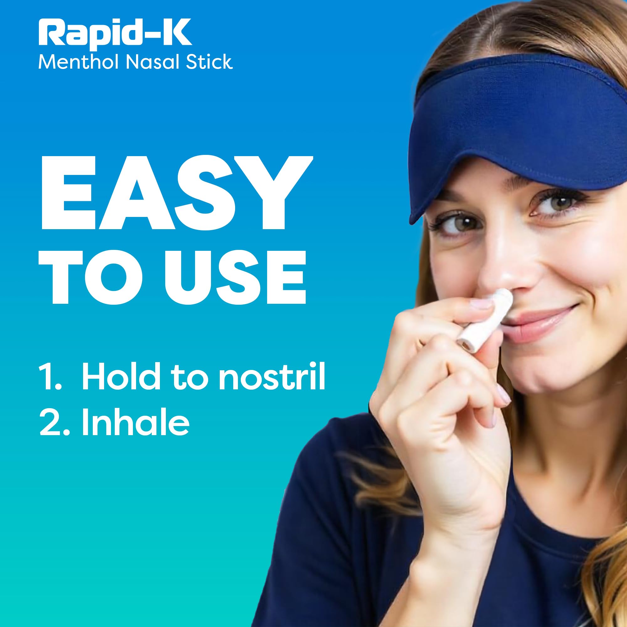 Inhaladores mentolados Rapid-K para sensación de frescor y respiración más cómoda.