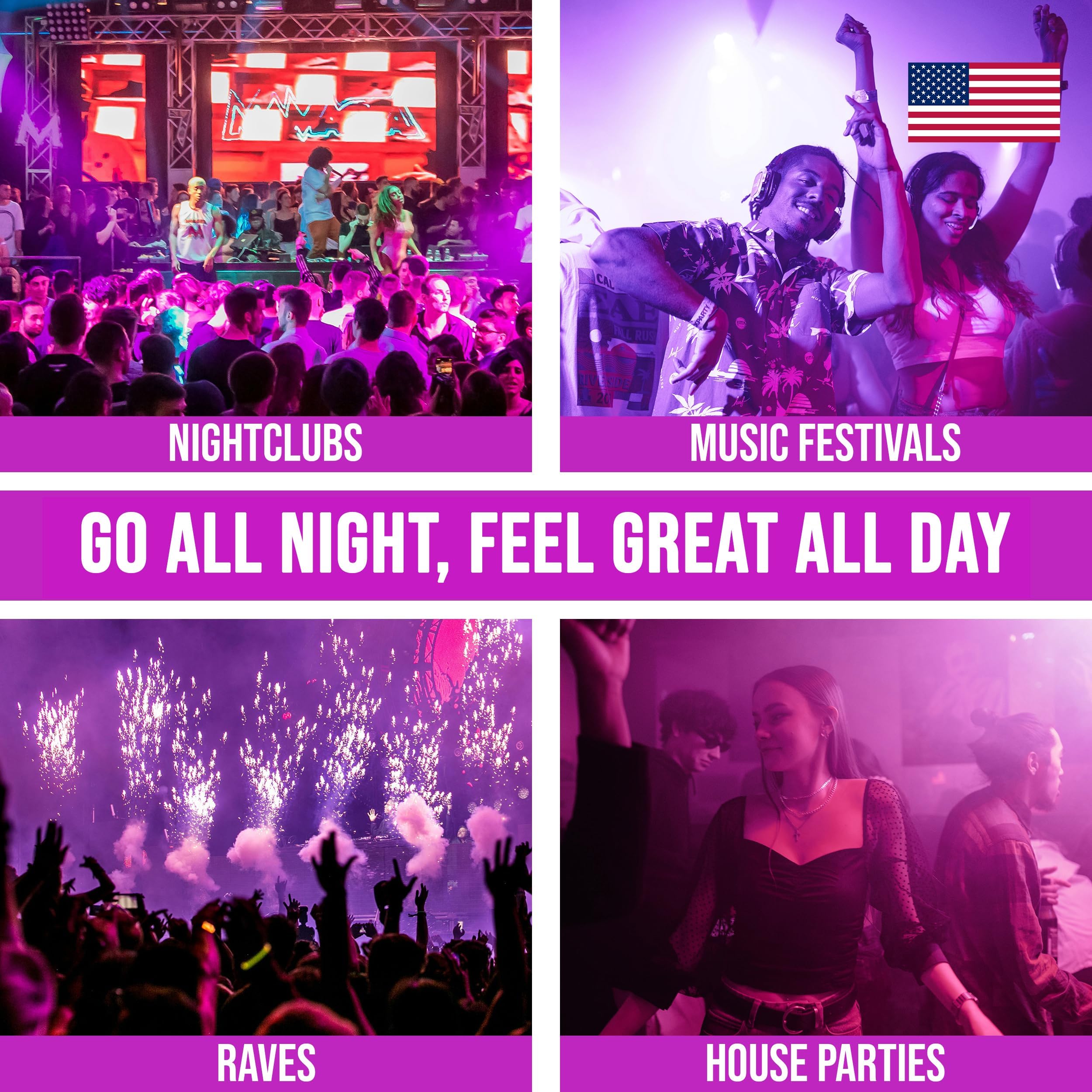 Rave Repeat CoQ10: ingrediente clave para apoyar el rendimiento durante el evento.