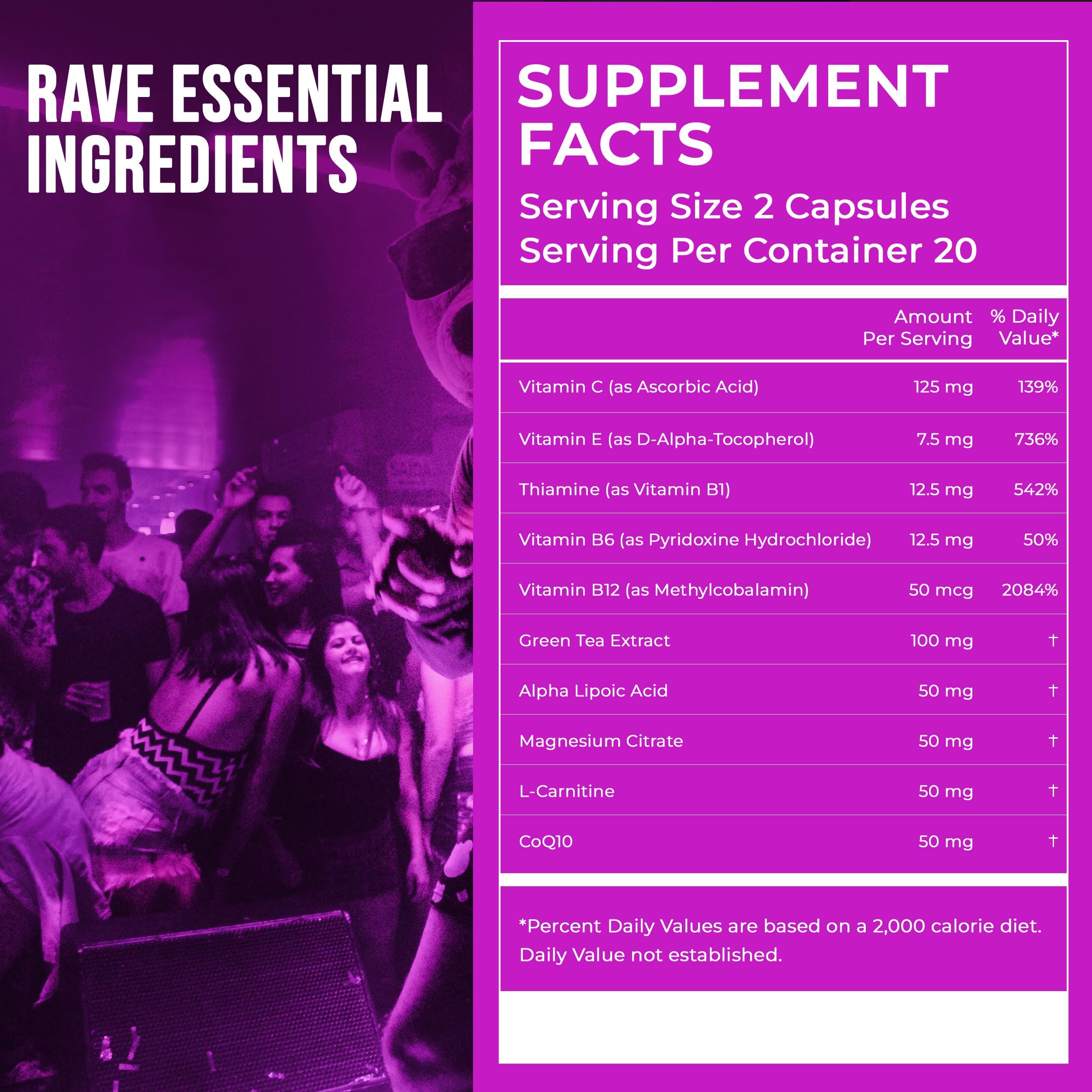 Rave Repeat Envase 40 cápsulas: compra cómoda para varias fiestas.