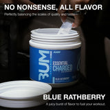 RAW Essential Charged etiqueta detalla ingredientes clave para entrenamientos.