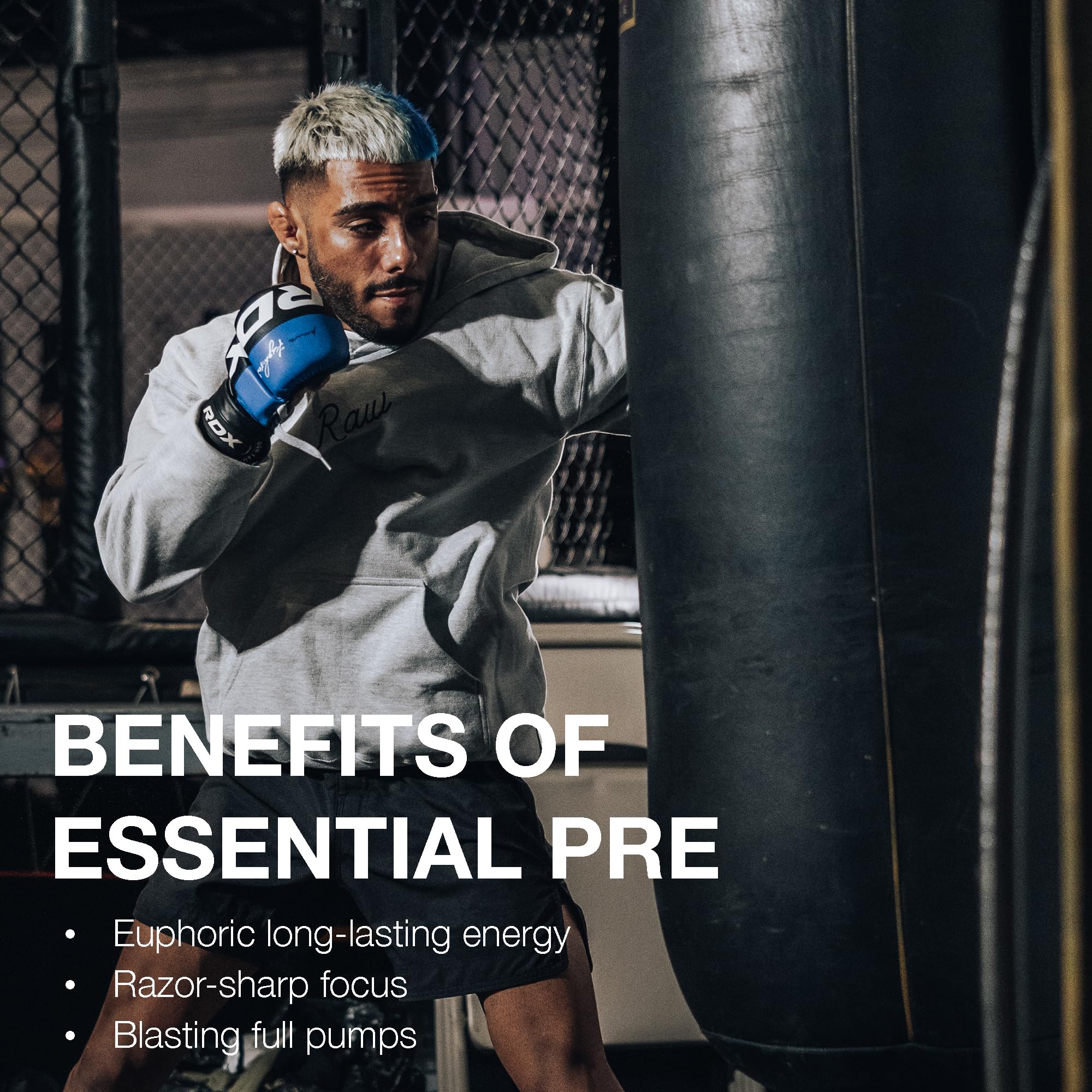 Textura suave de RAW Essential Pre-entrenamiento Sandía-Uva al diluirse, sin grumos.