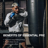 RAW Essential Pre-Workout sabor Sandía Ácida, motivación para sesiones intensas.