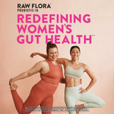 Raw Flora Probióticos para Mujer, uso diario recomendado con agua.