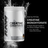RAW Nutrition envase de creatina monohidratada sin sabor, 100 porciones