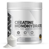 RAW Nutrition Creatina Monohidrato, contenedor visible para energía sostenida en entrenamientos intensos