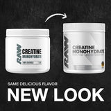 RAW Nutrition Creatina Monohidrato, polvo fino para mezclas suaves en batidos