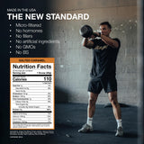 RAW Proteína Aislada de Suero, envase mostrado; conveniencia para entrenamientos.