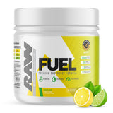 RAW Rendimiento limón-lima en pote para hidratación durante entrenamientos intensos.