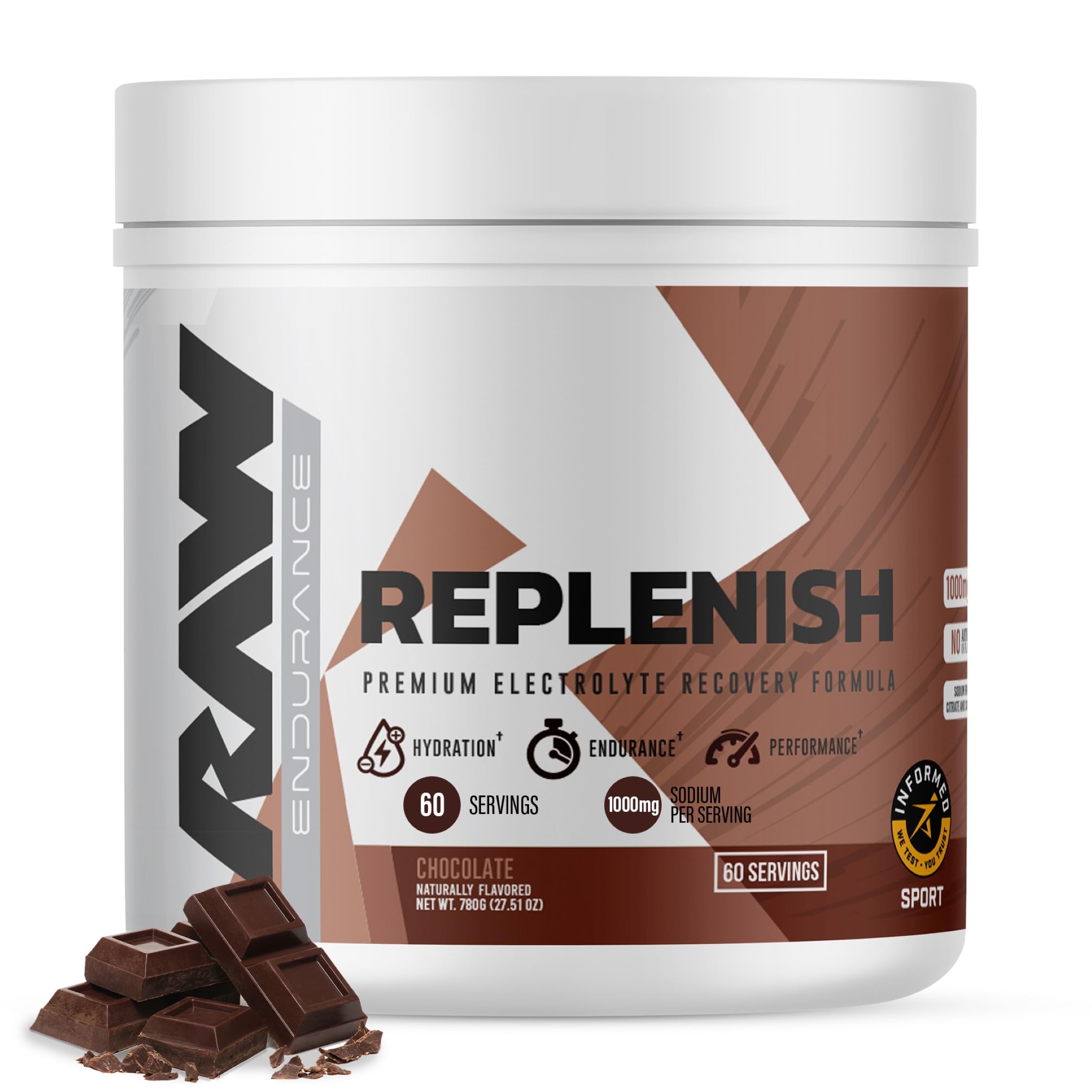 RAW Replenish botella verter: hidratación rápida tras entrenamiento.