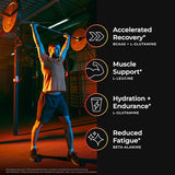 RAW Synergies BCAA Powder en vaso batido, sabor durazno ácido para entrenamientos sostenidos