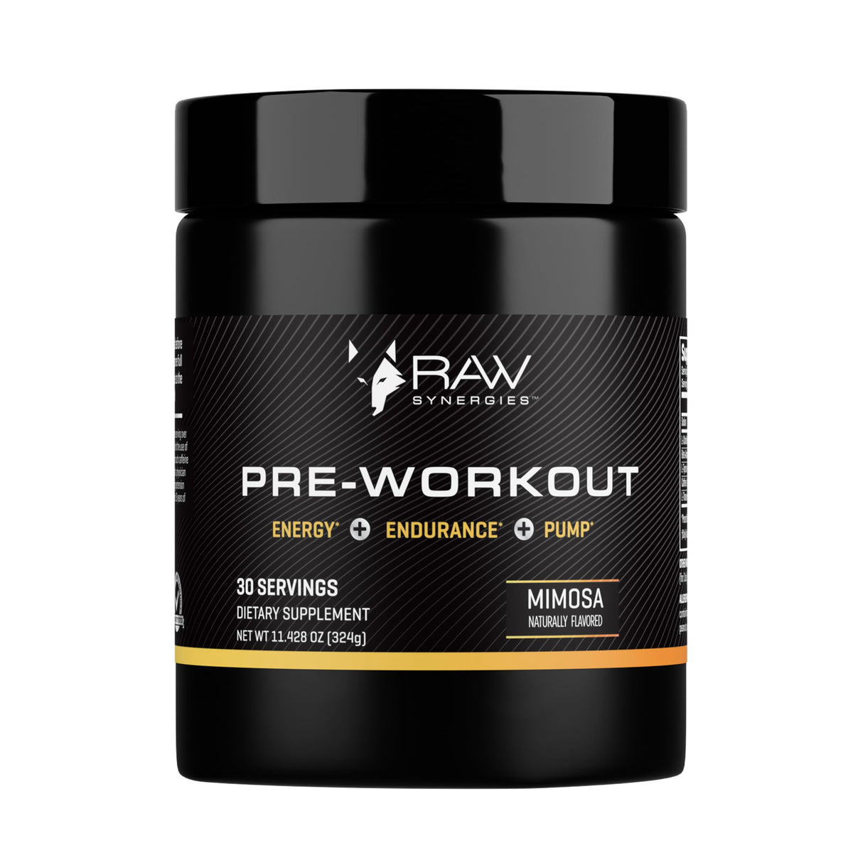 RAW Synergies Pre-Entrenamiento botella Mimosa para energía sostenida