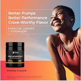 RAW Synergies Pre-Entrenamiento etiqueta clara con dosis recomendadas