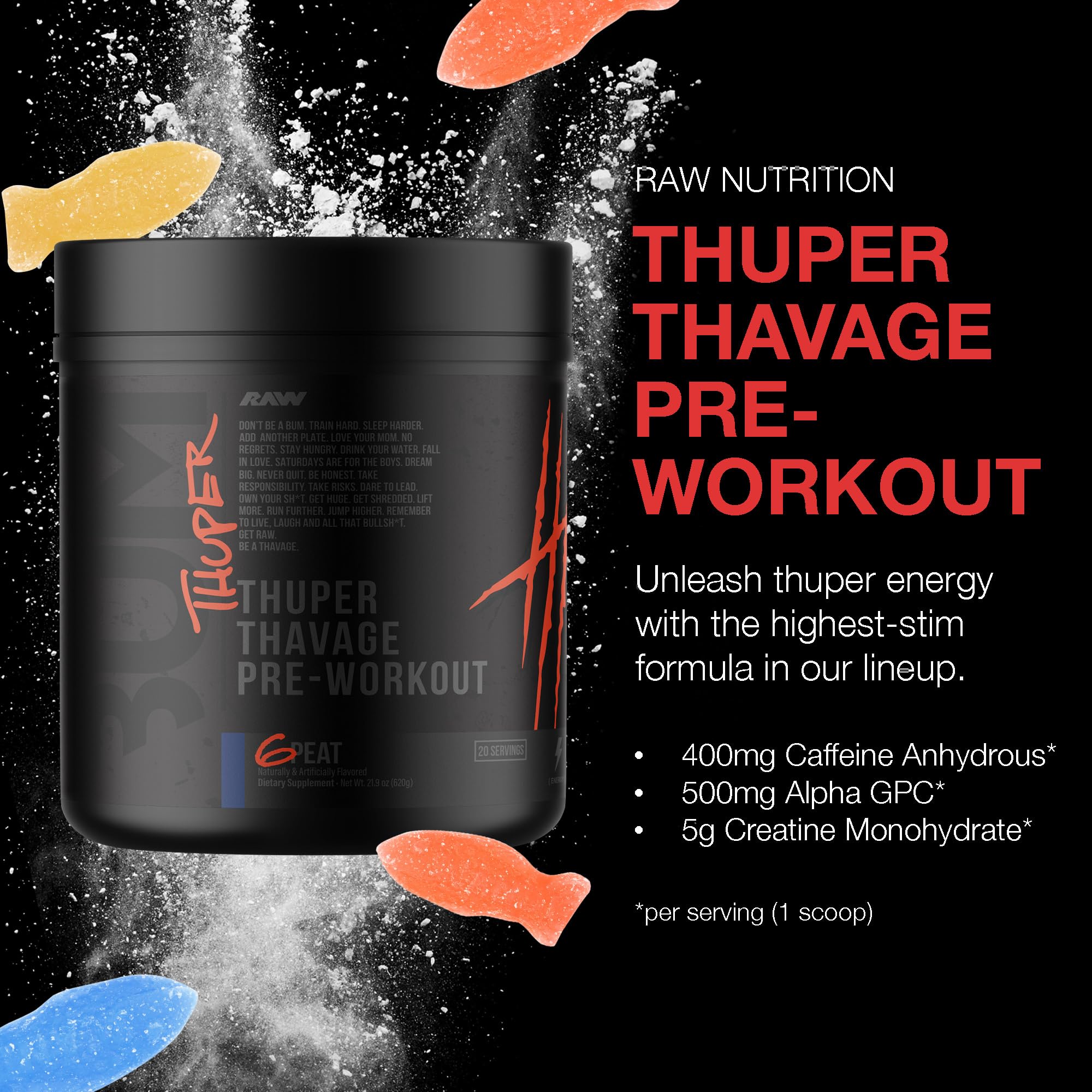 Cuchara medidora de RAW Thuper Thavage para dosis precisas.