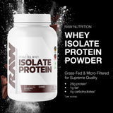 RAW Whey Isolate con 25 porciones en bolsa, conveniente para entrenamientos