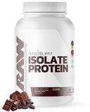 RAW Whey Isolate chocolate oscuro en pote para post-entrenamiento