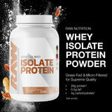 RAW Whey Isolate 25 g por porción: crecimiento muscular potencial