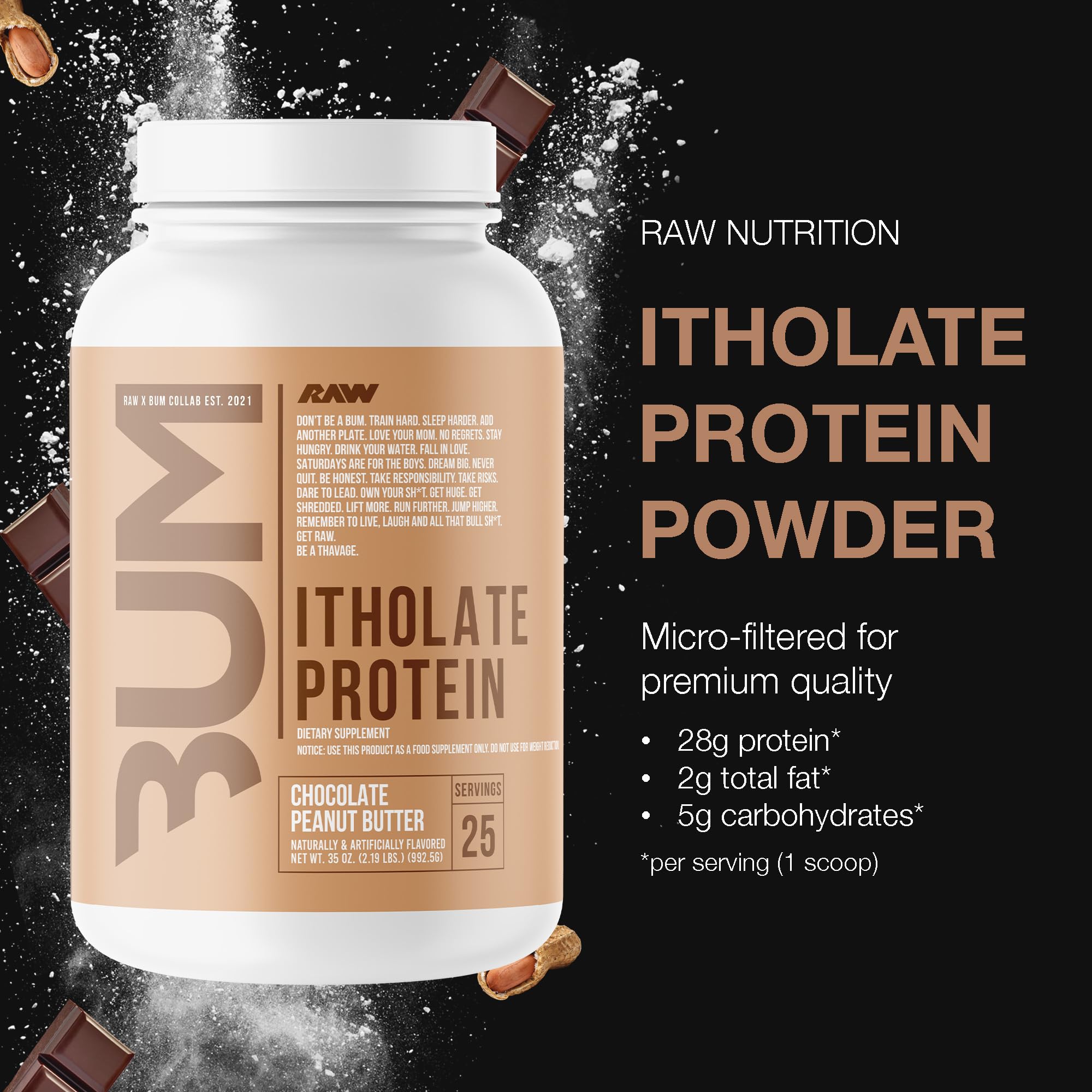 RAW Whey Isolate, batido cremoso, ideal tras entreno para mantener la masa magra.